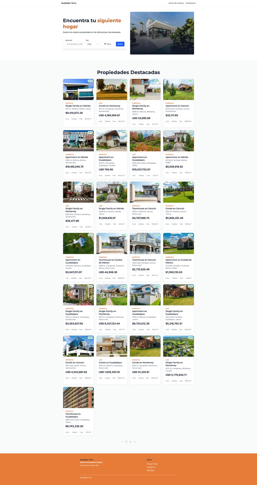 Audelabs Terra - Plataforma Digital Inmobiliaria